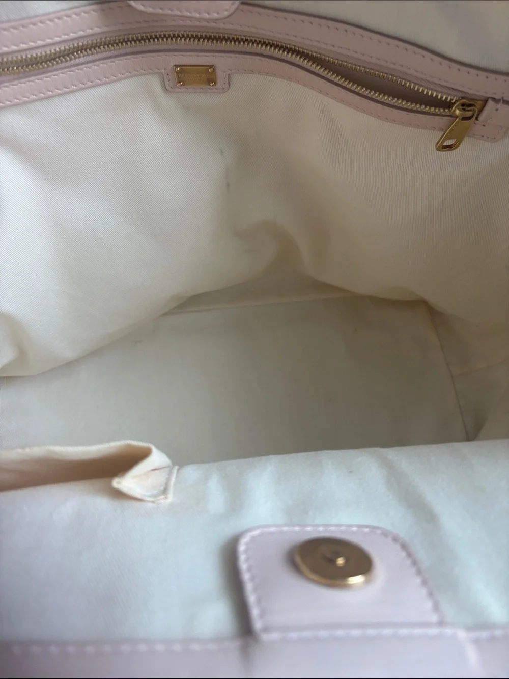 Dolce and Gabbana pale pink tote